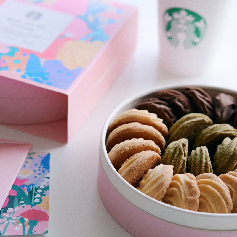 [PRE-ORDER] Starbucks Korean Say Thanks Collection Thanks Flower Assorted Butter Cookies 23pcs [预售] 韩国星巴克 感谢系列 感谢花黄油什锦饼干 23片/盒