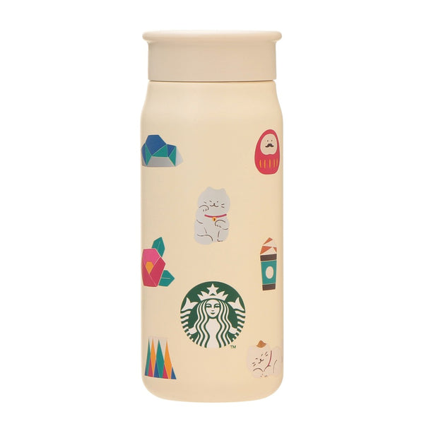 [Pre-Order] Starbucks Japan 2024 New Year Collection Stainless Steel Icons Bottle [预售] 日本星巴克 2024新年系列 不锈钢图标保温瓶 355ml