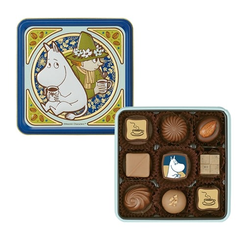 Mary's Chocolate x Moomin 2024 Valentine Nuts and Coffee Assorted Chocolate 9pcs/box 日本Mary's玛丽巧克力 x 噜噜米 2024年情人节限量 坚果和咖啡什锦巧克力礼盒 9粒/盒