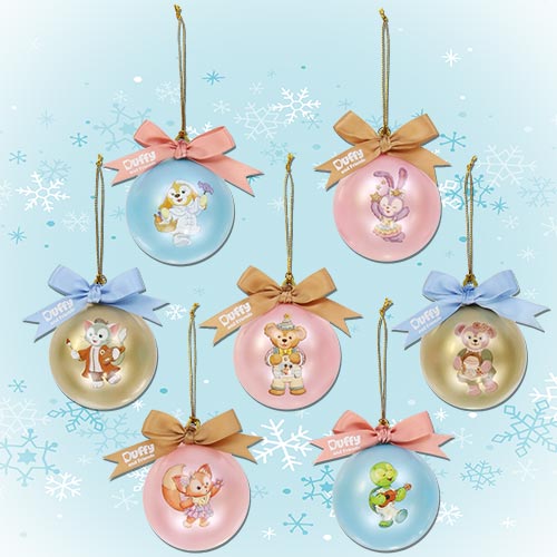 TOKYO Duffy & Friends White Winter Time Wonder Ornaments Set 东京迪士尼 达菲和他的朋友们 白色冬日奇迹系列 圣诞树装饰球套装