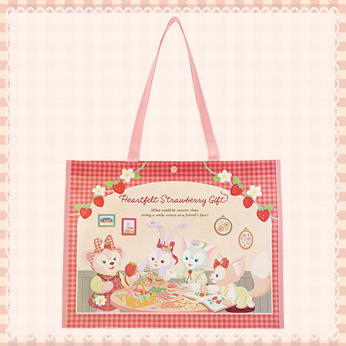 Duffy & Friends Heartfelt Strawberry Gift Collection Reusable Shopping Bag 东京迪士尼 达菲和他的朋友们 衷心草莓礼物系列 购物袋