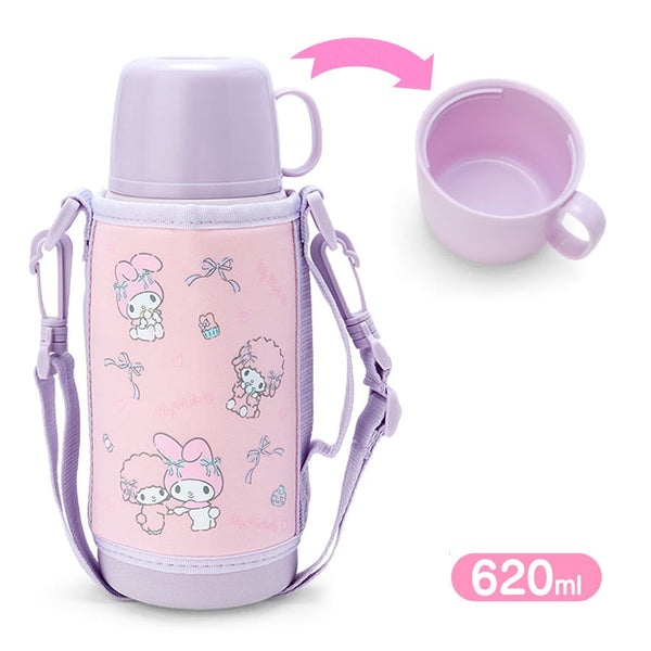 2WAY Stainless Steel Water Bottle (Melody) 三丽鸥 2WAY不锈钢水壶 (美乐蒂) 670ml