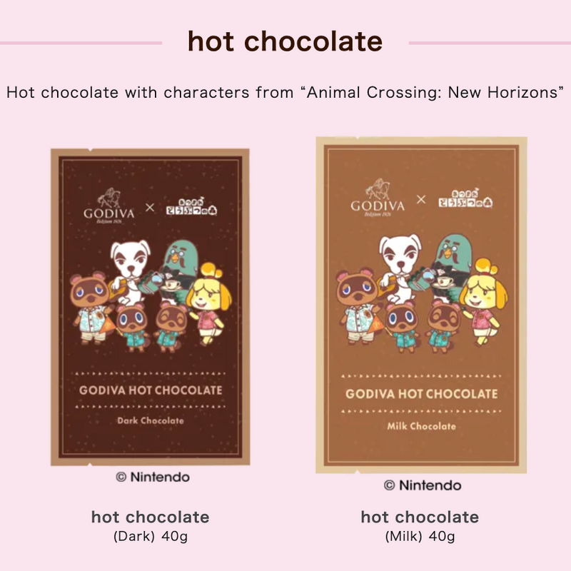 GODIVA X Atsume Animal Crossing Assortment 6 Pieces & Hot Chocolate & Mug Set 日本歌帝梵 X 动物森友会巧克力礼盒6片装+热可可&马克杯套装