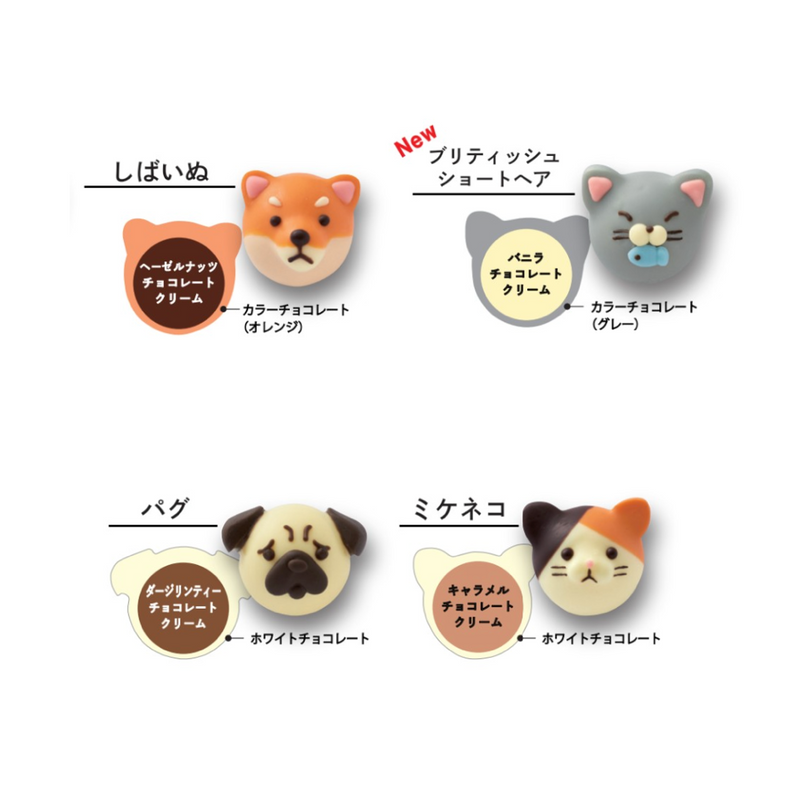 Goncharoff Animal Cats & Dogs Chocolate 4pcs/box 日本Goncharoff 小动物猫咪狗狗巧克力礼盒 4粒/盒