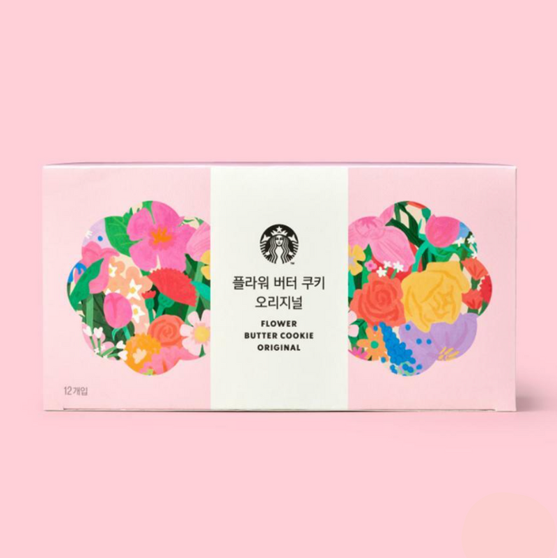 [PRE-ORDER] Starbucks Korean Say Thanks Collection Thanks Flower Original Butter Cookies 12pcs [预售] 韩国星巴克 感谢系列 感谢花黄油原味饼干 12片/盒