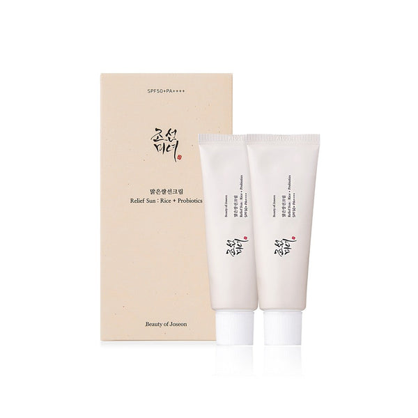 Beauty of Joseon Relief Sun : Rice + Probiotics 2 Packs Set SPF50+/PA++++  韩国Beauty of Joseon朝鲜美人大米防晒霜套装 50ml