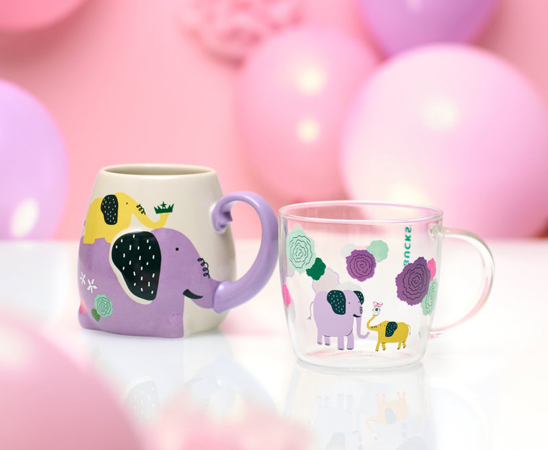 [Pre-Order] Starbucks Japan 2024 Mother's Day Collection Elephant Carnation Mug [预售] 日本星巴克 2024母亲节系列 大象康乃馨马克杯 355ml