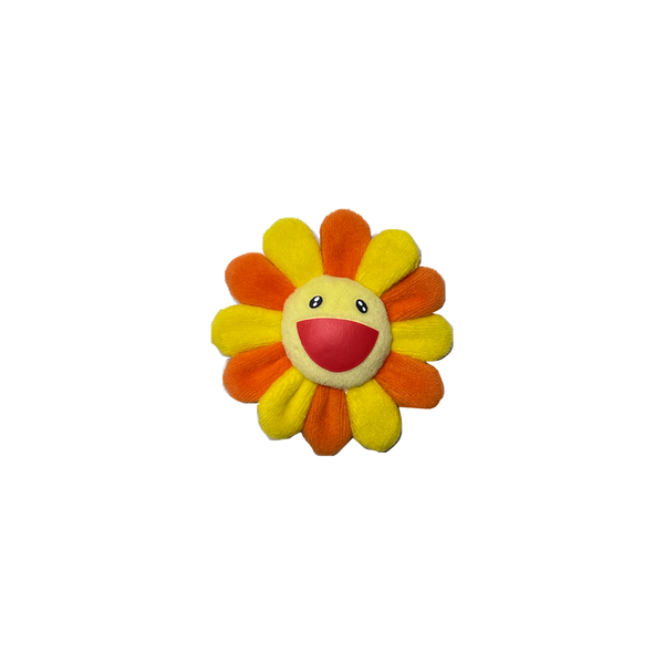 Takashi Murakami Flowers Plush Pin - Orange & Yellow 1pc 日本村上隆七彩太阳花毛绒胸针 - 橙黄色 1枚