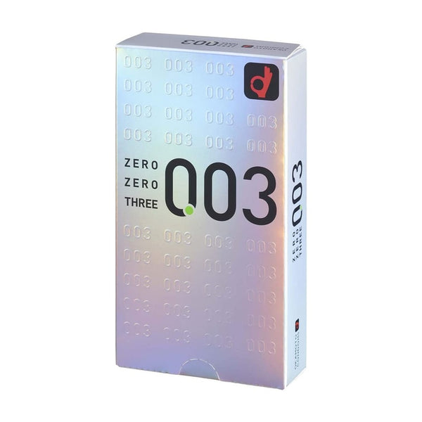 OKAMOTO 003 0.03mm Latex Condoms 10pcs 日本冈本 003经典白金超薄0.03mm安全套 10枚/盒