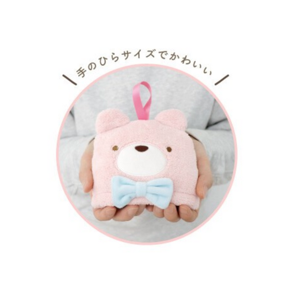 PINE CREATE Happy Bear Mascot Hand Towel (Gray) 日本PINE CREATE 快乐熊动物造型擦手巾 (灰色)