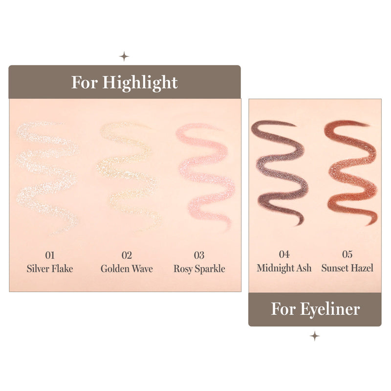 ROM&ND Twinkle Pen Liner (04 Midnight Ash) 韩国ROM&ND 闪亮眼线液笔 (04 午夜灰) 0.5g