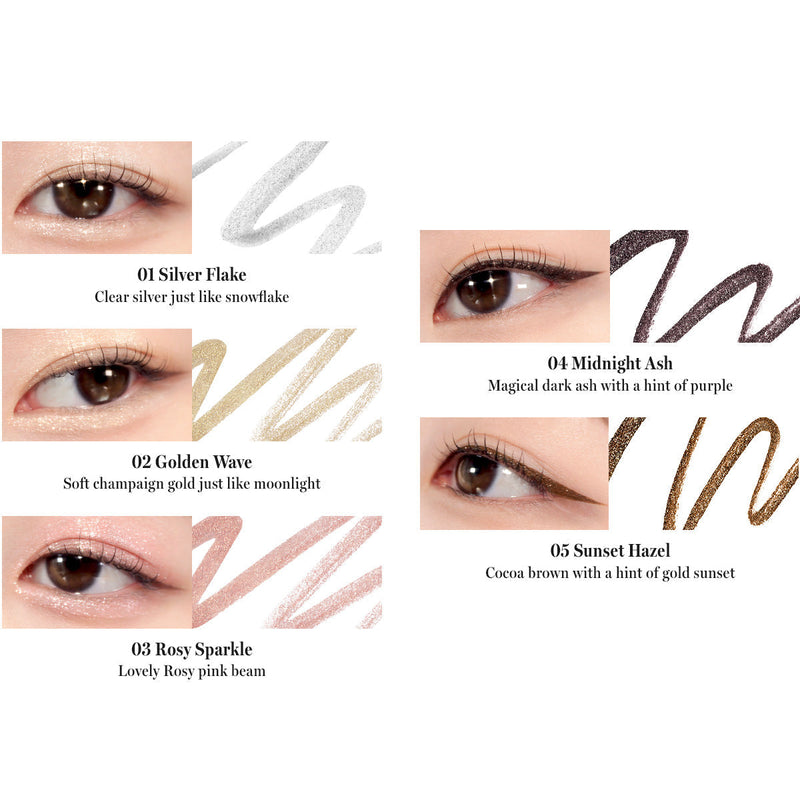 ROM&ND Twinkle Pen Liner (04 Midnight Ash) 韩国ROM&ND 闪亮眼线液笔 (04 午夜灰) 0.5g
