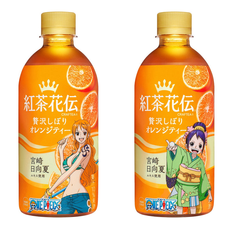 Coca-Cola Kochakaden x One Piece Craftea Rich Orange Tea 红茶花传 x 海贼王 柑橘风味红茶 440ml