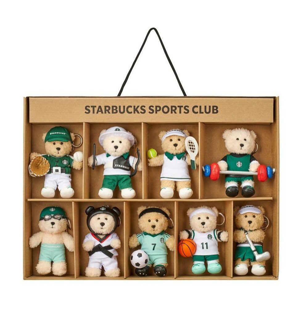 Starbucks Korea Sports Club Bearista Keychain Collection 星巴克韩国 运动俱乐部 熊钥匙扣系列