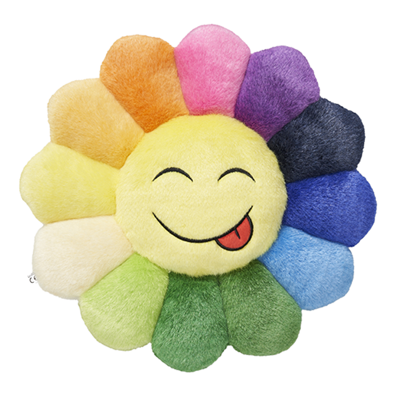 Takashi Murakami Rainbow Flower Emoji Mini Cushion #1 30cm 村上隆 彩色表情符号太阳花迷你抱枕 #1 30cm