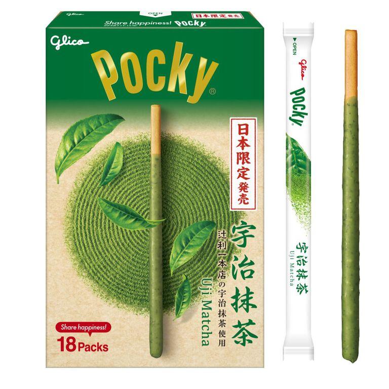 GLICO Pocky Giant (Uji Matcha) 18 packs/box 格力高 百奇 地域限定 巨型巧克力饼干棒 (宇治抹茶) 18袋/盒