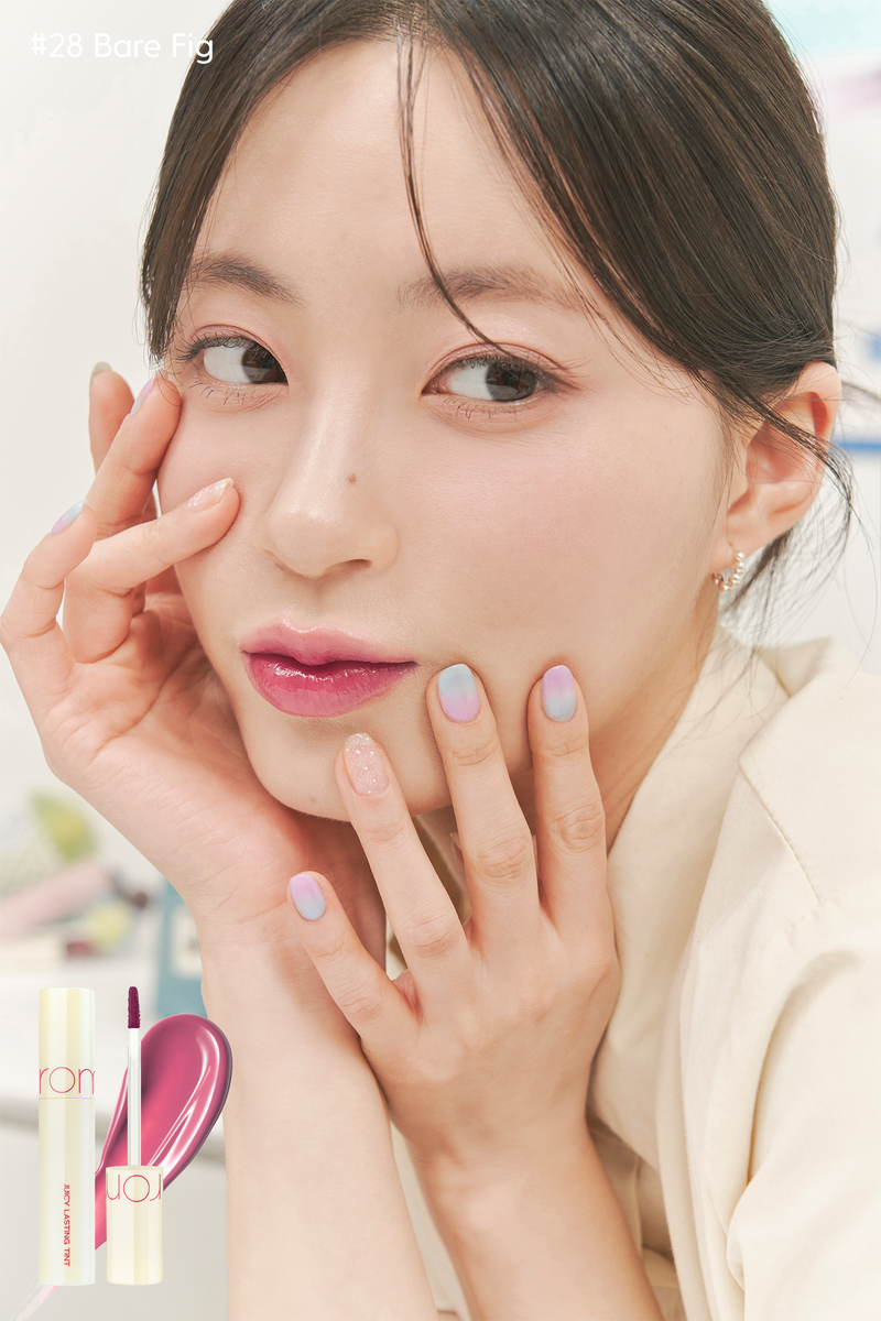 ROM&ND JUICY LASTING TINT Milk Grocery Series 28 Bare Fig 1pc 韩国ROM&ND果汁唇釉 牛奶杂货系列 #28 无花果 1pc