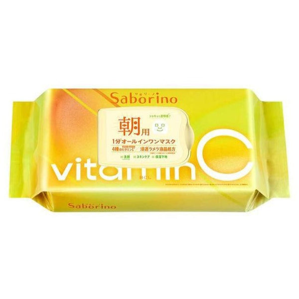 BCL Saborino Good Morning Face Mask (Vitamin C) 30pc 日本BCL 保湿美白早安面膜 (维生素C) 30枚