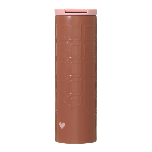 Starbucks Japan 2024 Valentine Limited Series Chocolate Bar Stainless Steel Cylinder Tumbler 日本星巴克 2024情人节系列限定 情人节巧克力棒圆筒不锈钢保温瓶 473ml