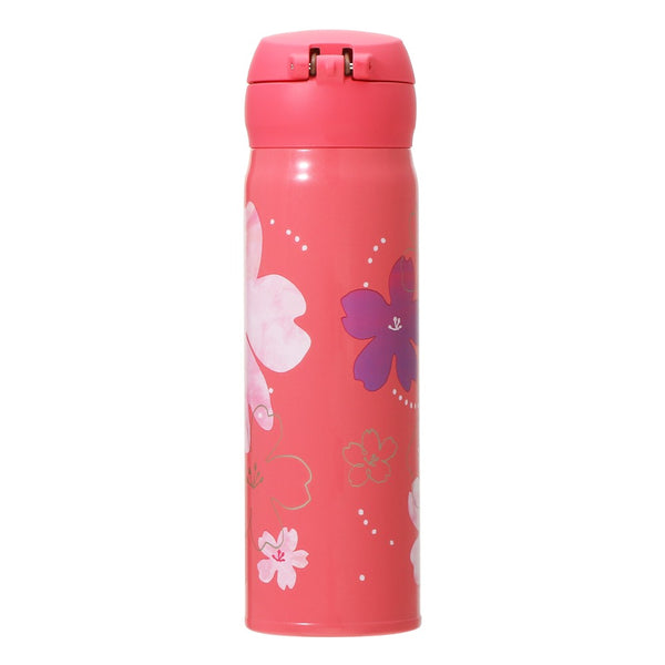 Starbucks Japan 2024 Cherry Blossom Collection Sakura Vivid Pink Handy Stainless Steel Bottle 日本星巴克 2024樱花系列 樱花鲜粉色不锈钢保温瓶 500ml