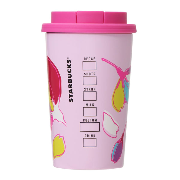 Starbucks Japan 2024 Cherry Blossom Collection Sakura Colorful Petal Stainless Steel TOGO Cup Tumbler 日本星巴克 2024樱花系列 樱花多彩花瓣不锈钢随行杯 355ml