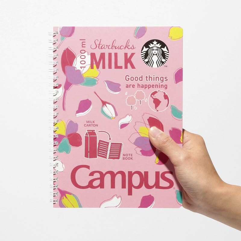 Starbucks Japan 2024 Cherry Blossom Collection Sakura Campus Ring Notebook Baby Pink 日本星巴克 2024樱花系列 樱花校园笔记本 淡粉色