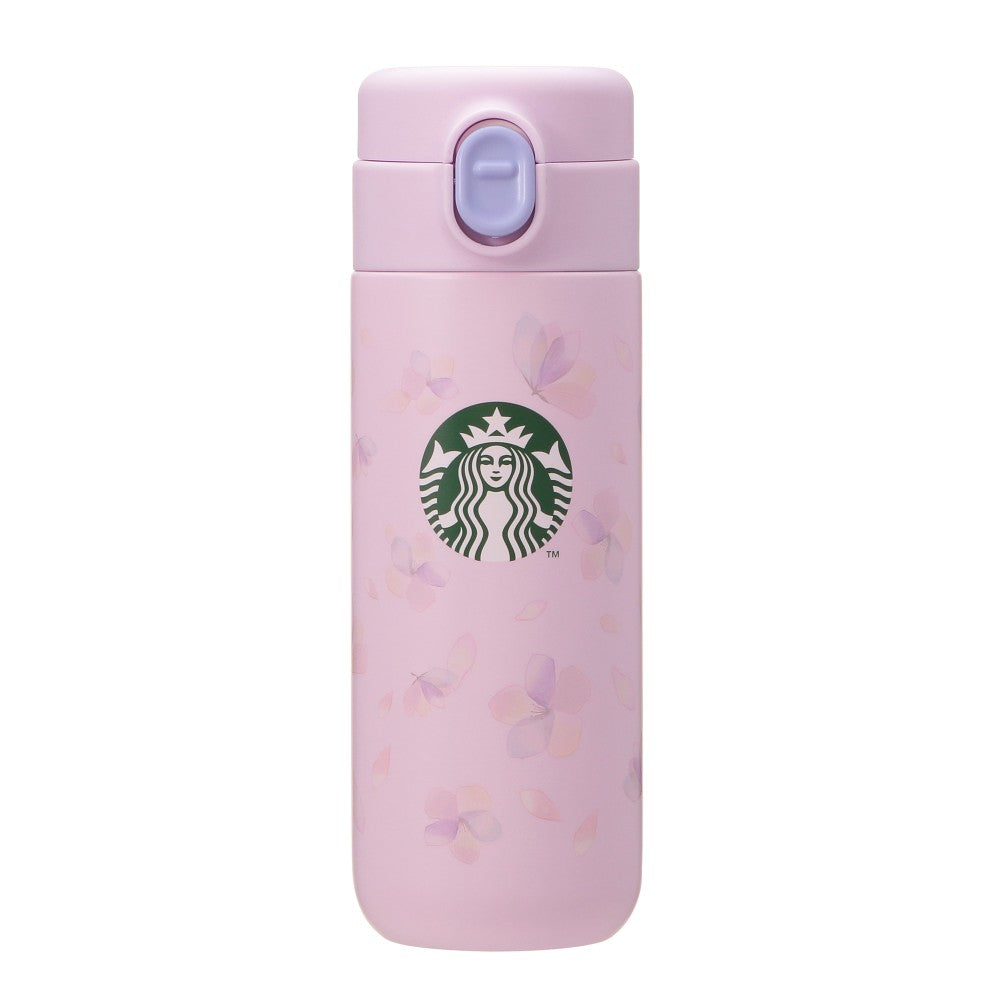 Japan Starbucks SAKURA 2025 Purple Stainless Steel Bottle 日本星巴克 樱花系列2025 紫色不锈钢瓶 381ml