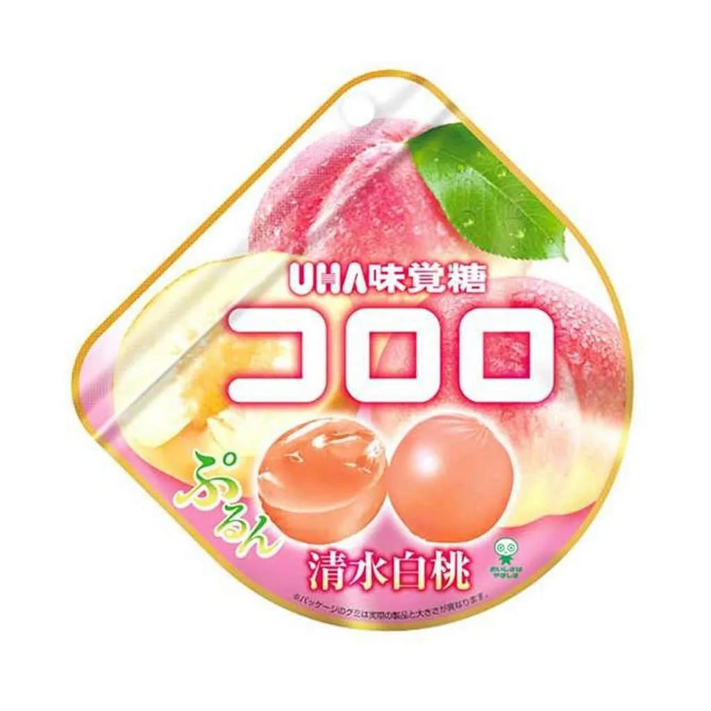 UHA Kororo Fruit Gummies (Shimizu White Peach) 悠哈味觉糖 果汁软糖 (清水白桃味) 40g