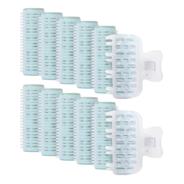 GLOSS & GLOW Root Volume Hair Rollers 20mm (Mint Sherbet) 12pcs/box 韩国Gloss & Glow 发根蓬松卷发筒 20mm (薄荷果子露) 12枚入/盒