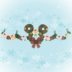 TOKYO Duffy & Friends White Winter Time Wonder Christmas Wreath  东京迪士尼 达菲和他的朋友们 白色冬日奇迹系列 圣诞花环装饰