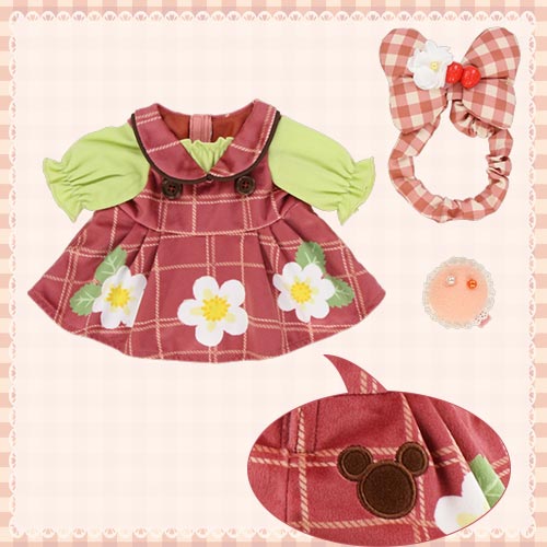 [Pre-Order] Duffy & Friends Heartfelt Strawberry Gift Collection Shellie Doll Costume [预售] 东京迪士尼 达菲和他的朋友们 衷心草莓礼物系列 雪莉玫娃娃服装