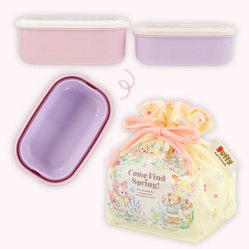 [Pre-Order] Duffy & Friends Come Find Spring Collection Seal Container & Lunch Kinchaku Set [预售] 东京迪士尼 达菲和他的朋友们 寻找春天系列午餐盒套装