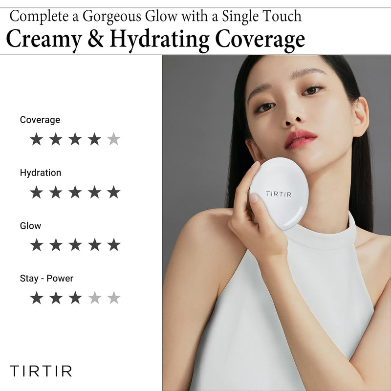 TIRTIR My Glow Cream Cushion SPF30 PA++ (21N Ivory) 日本TIRTIR 白魔法丝滑光彩气垫 (21N 自然色) 18g