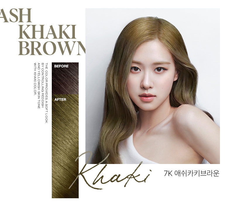 Hello Bubble x BLACKPINK Hair Color 2022 ver. (7K Ash Khaki Brown) HELLO BUBBLE x BLACKPINK 泡沫染发剂 2022新版 (10AB 卡其棕色)