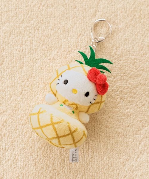 LOWRYS FARM × Hello Kitty Pineapple Plush Keychain 日本LOWRYS FARM × Hello Kitty 菠萝 Kitty 挂件