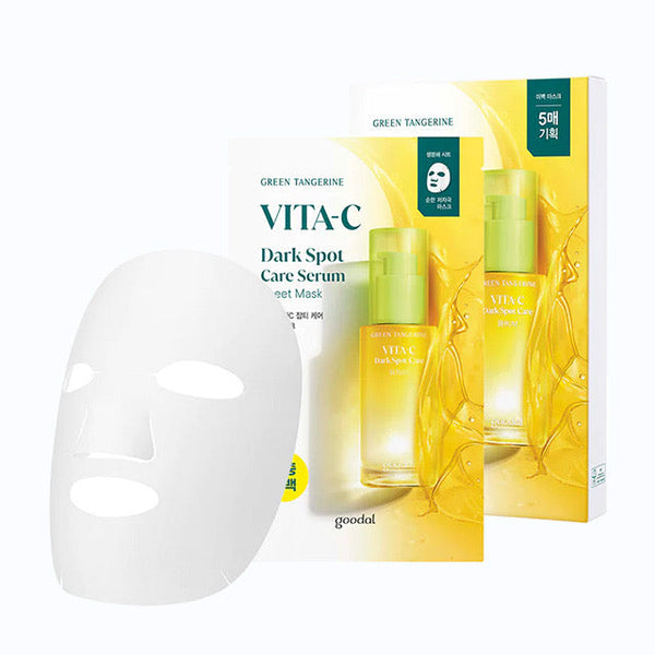 GOODAL Green Tangerine Vita C Mask Sheet/Box 韩国GOODAL 绿济州青橘维他命精华面膜 单片/盒