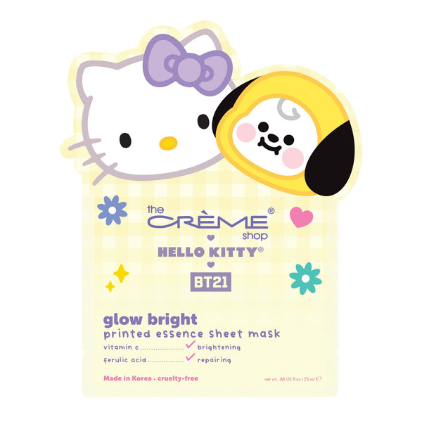 THE CREME SHOP HK X BT21 Glow Bright Printed Essence Sheet Mask (Chimmy) THE CREME SHOP 凯蒂猫 x BT21 焕发光彩精华面膜 (Chimmy) 25ml