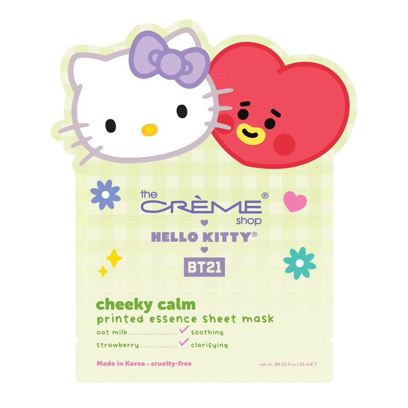 THE CREME SHOP HK X BT21 Cheeky Calm Printed Essence Sheet Mask (Tata) THE CREME SHOP 凯蒂猫 x BT21 镇定精华面膜 (Tata) 25ml