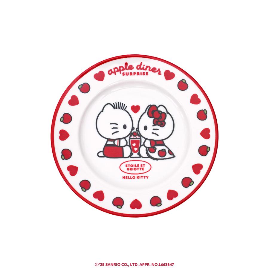 Hello Kitty × Étoile et Griotte Apple Diner Surprise Plate 日本三丽鸥 Hello Kitty × Étoile et Griotte 联名苹果餐厅系列 餐盘