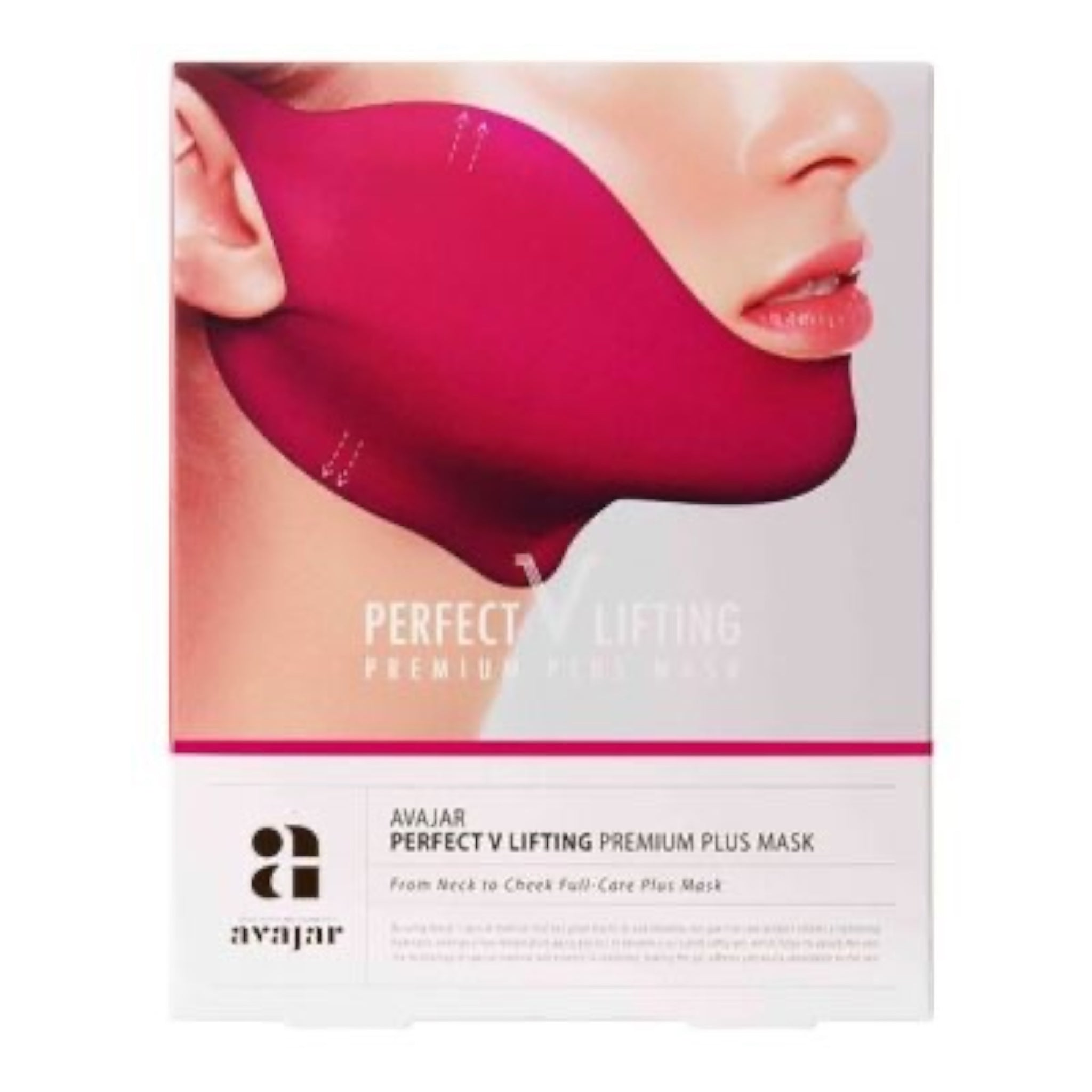 AVAJAR Perfect V Lifting Premium Plus Mask – Jawline & Neck Lifting Mask (5pcs/Box) 韩国AVAJAR 完美V型提拉紧致面膜 5片装