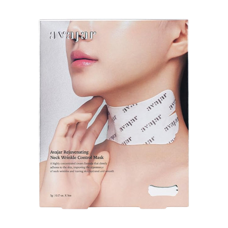AVAJAR Rejuvenating Neck Wrinkle Control Mask 5 Sheets 韩国 AVAJAR 紧致淡纹颈部修护颈膜 5片装