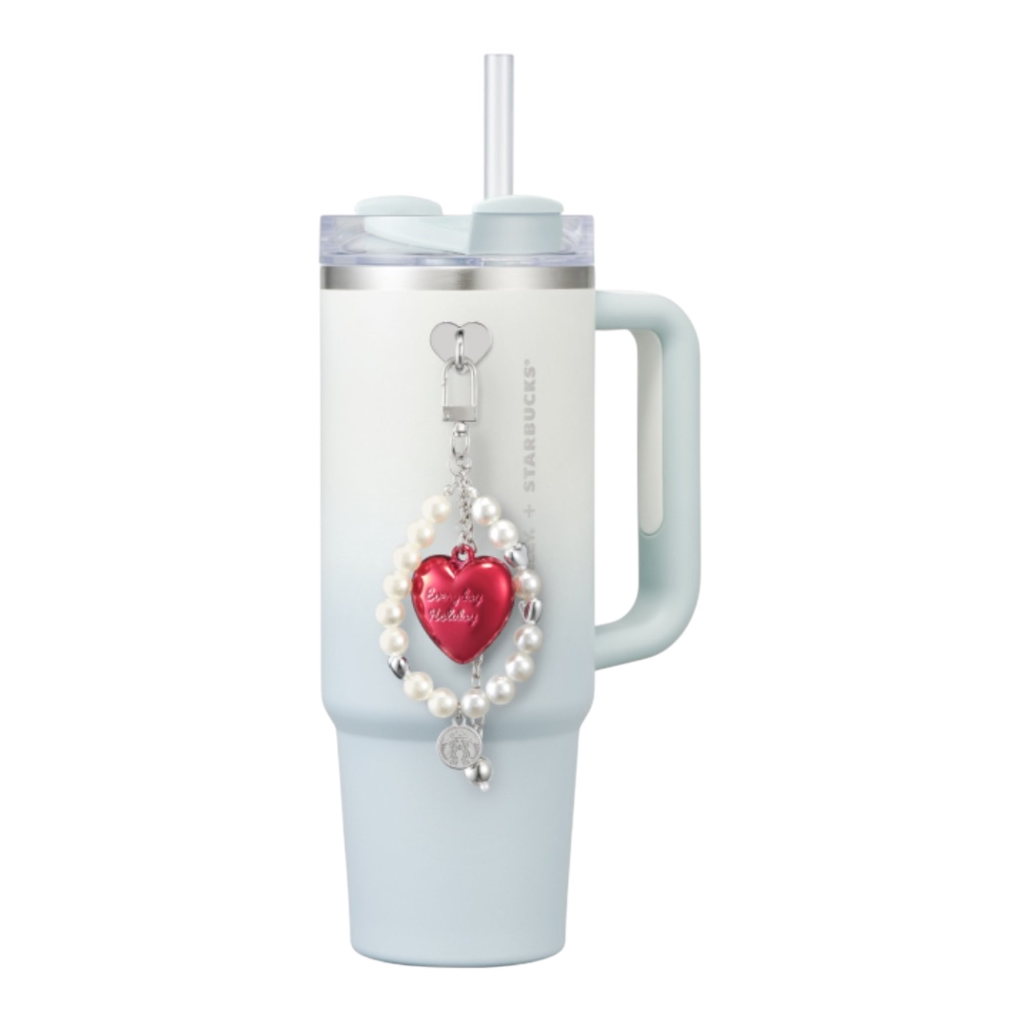 Starbucks Korea Holiday Friends Bubble Heart Deco Chain Keyring Charm 星巴克韩国 Holiday Friends 泡泡爱心水杯装饰链