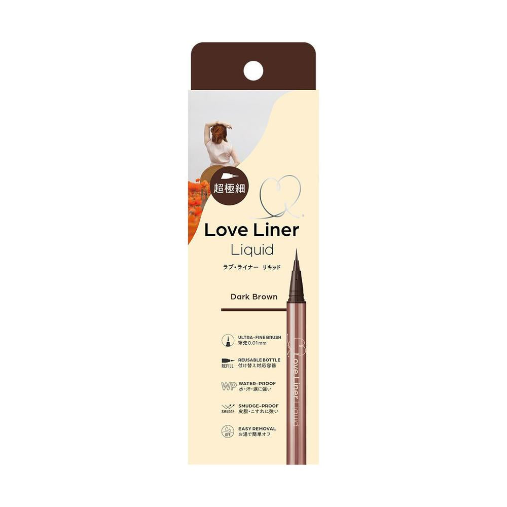 Love Liner Liquid Eyeliner 0.01mm – Dark Brown
日本 Love Liner 极细防水眼线液笔 0.01mm 深棕色