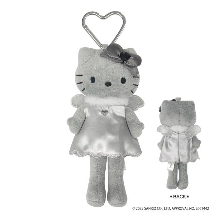 Sanrio Japan Style Up Mascot - Hello Kitty Black Angel In Grey Dress 日本三丽鸥 长腿翅膀天使kitty挂件