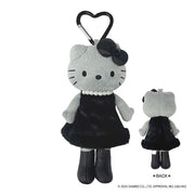 Sanrio Japan Style Up Mascot - Hello Kitty Black Angel Grey In Black Dress 日本三丽鸥 黑灰天使长腿灰色黑裙kitty挂件