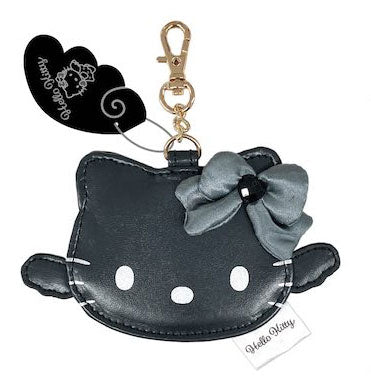 Sanrio Japan Face Mirror Charm Hello Kitty - Black Angel 日本三丽鸥 黑白天使恶魔Kitty黑色镜子挂件