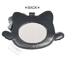 Sanrio Japan Face Mirror Charm Hello Kitty - Black Angel 日本三丽鸥 黑白天使恶魔Kitty黑色镜子挂件