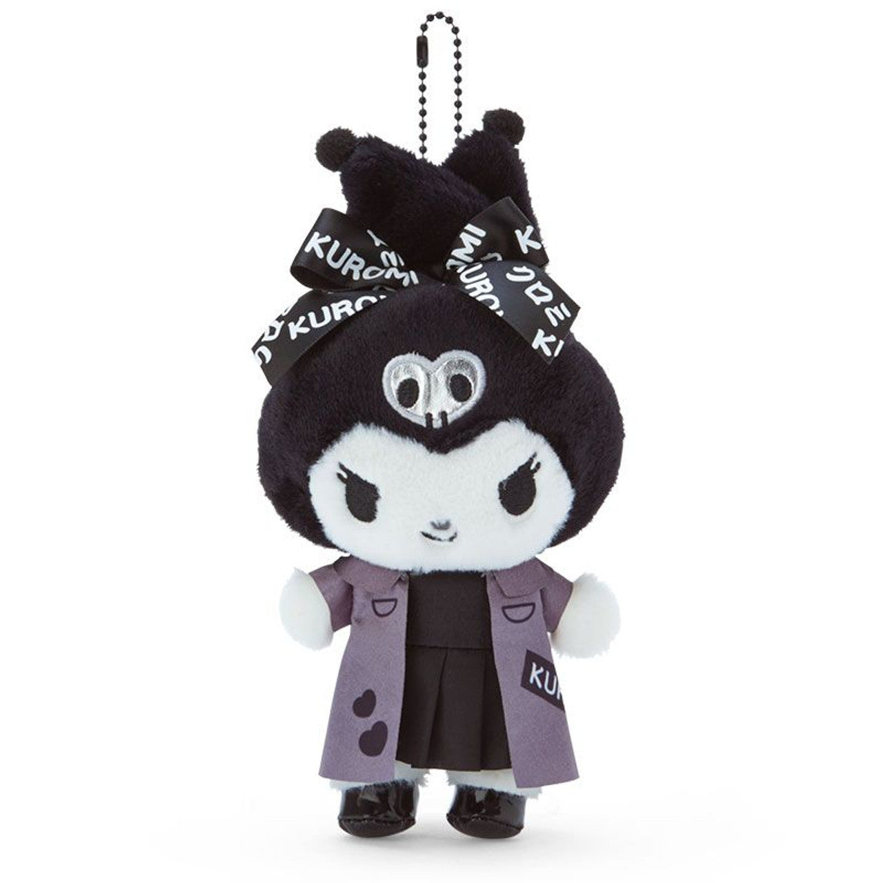 Sanrio Japan Plush Mascot Holder Ribbon Kuromi (We are Kuromi's 5) 三丽鸥日本 “We Are Kuromi’s 5”系列 库洛米掛件