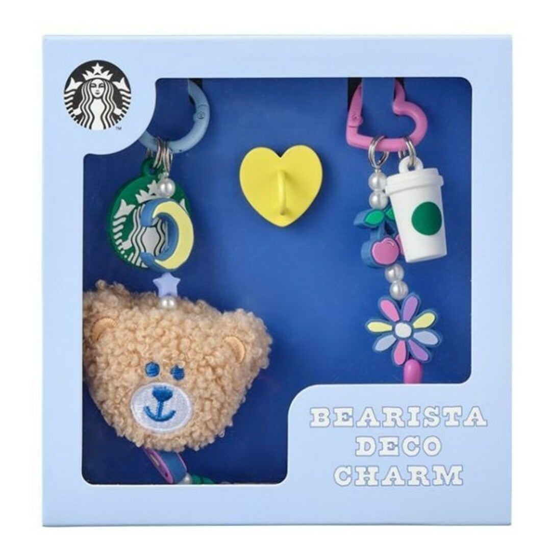 Starbucks Korea 2025 Campus Bearista Deco Charm 星巴克韩国 2025 校园熊挂件套装