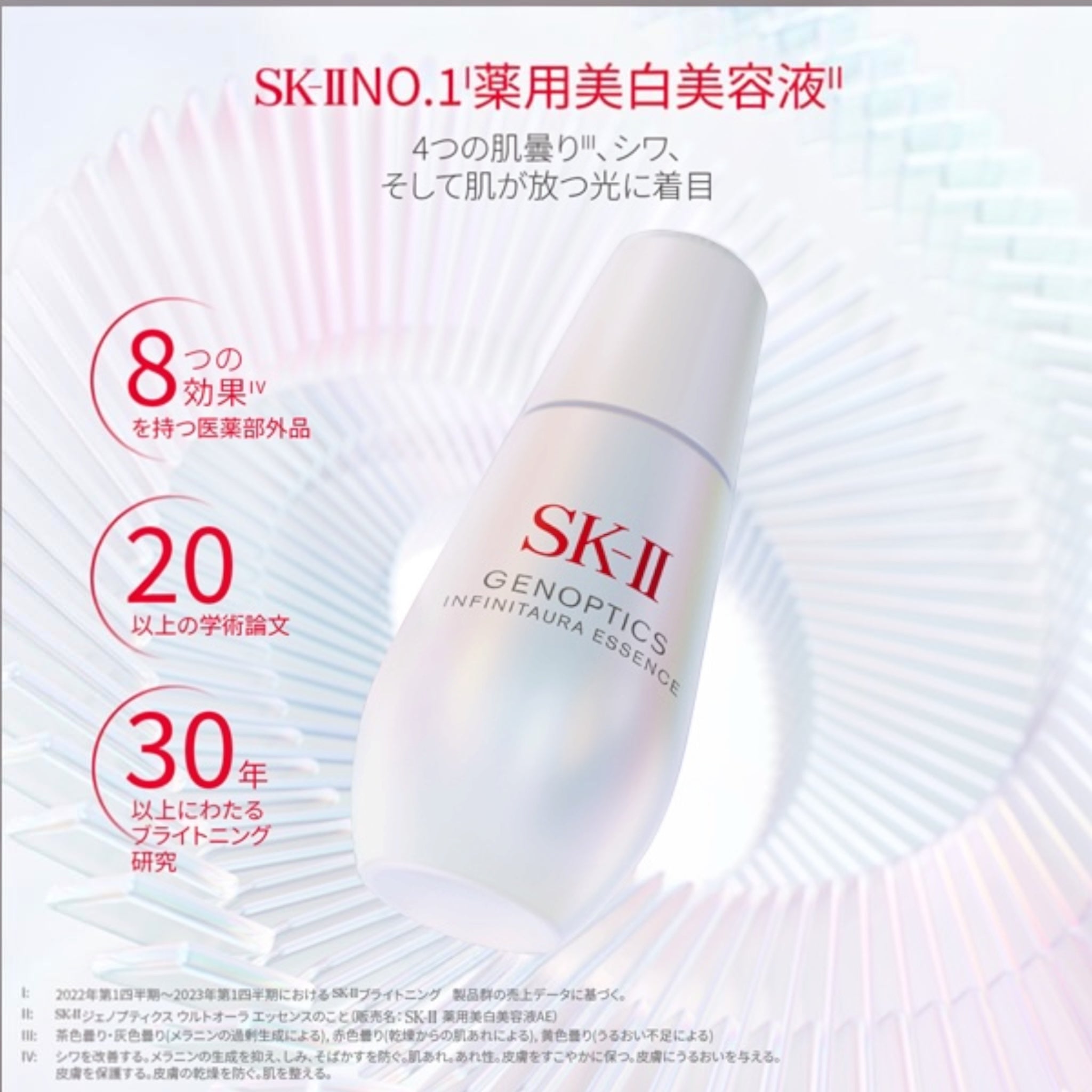 SK-II GenOptics InfinitAura Essence Brightening Serum 日版 SK-II 光蕴环采钻白精华露(全新小灯泡) 50mL